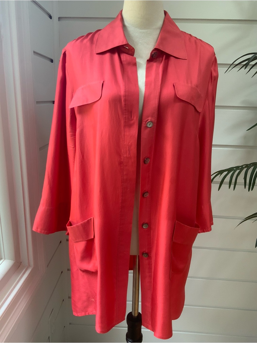 Plus Size Jones New York 100% Silk Blouse Size 16